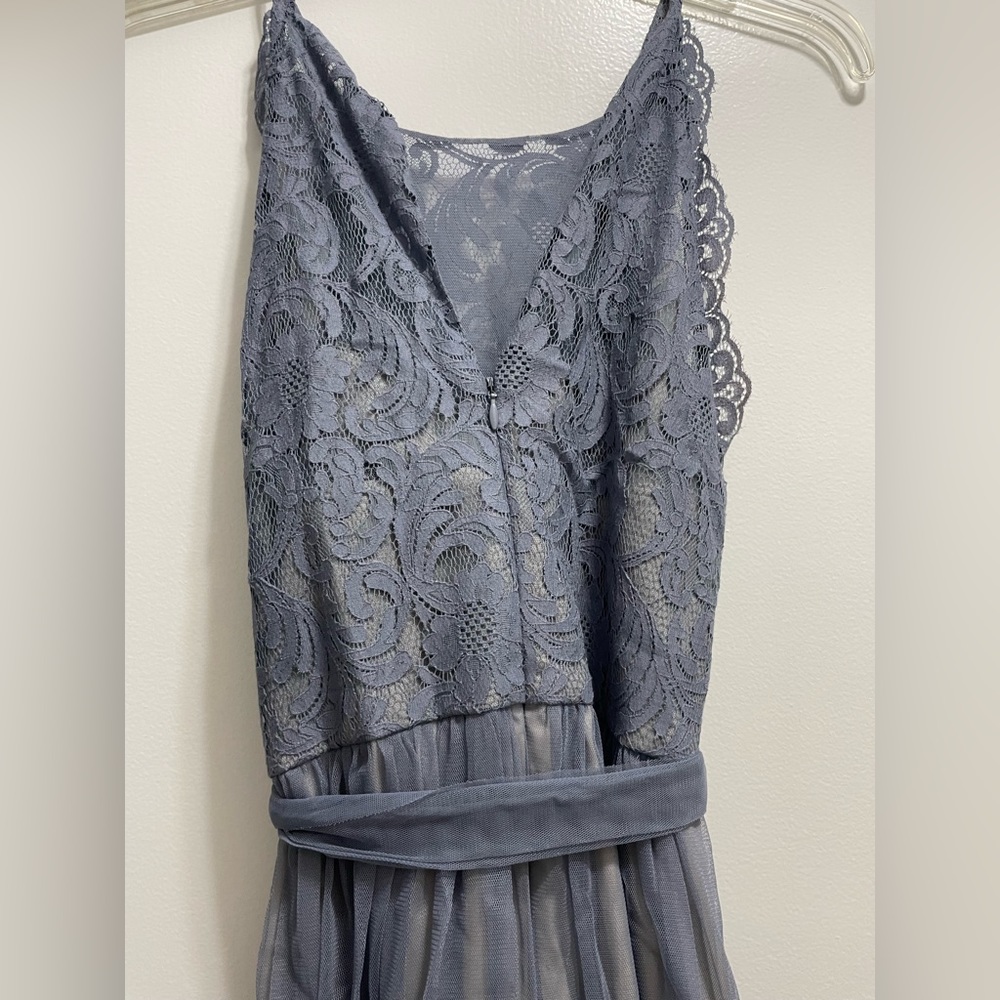 BHLDN Midi Slate Blue Cocktail Dress